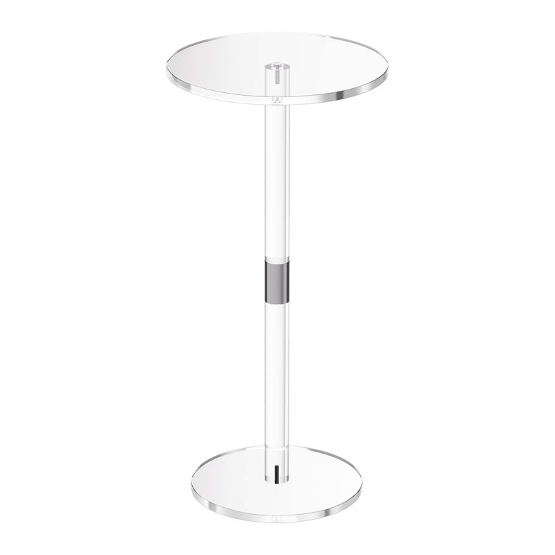 Table à boisson moderne en acrylique avec surface cristalline et stabilité robuste