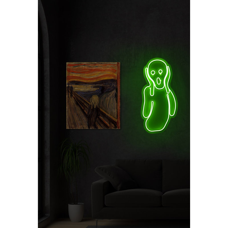 Flexible LED Neon Light Strip, 11 x 21.7 x 1.2 inches, Green, IP67 Waterproof | PVC Foam Template, 12V 4A DC Power Adapter, 570 Lumen, 3200K | Perfect for Home Decor, Parties, and Creative Lighting Ideas