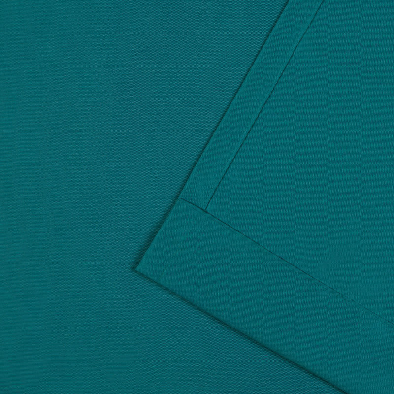Paire de rideaux en polyester avec œillets pour l'intérieur et l'extérieur Nicole Miller (ensemble de 2), Bleu sarcelle turc