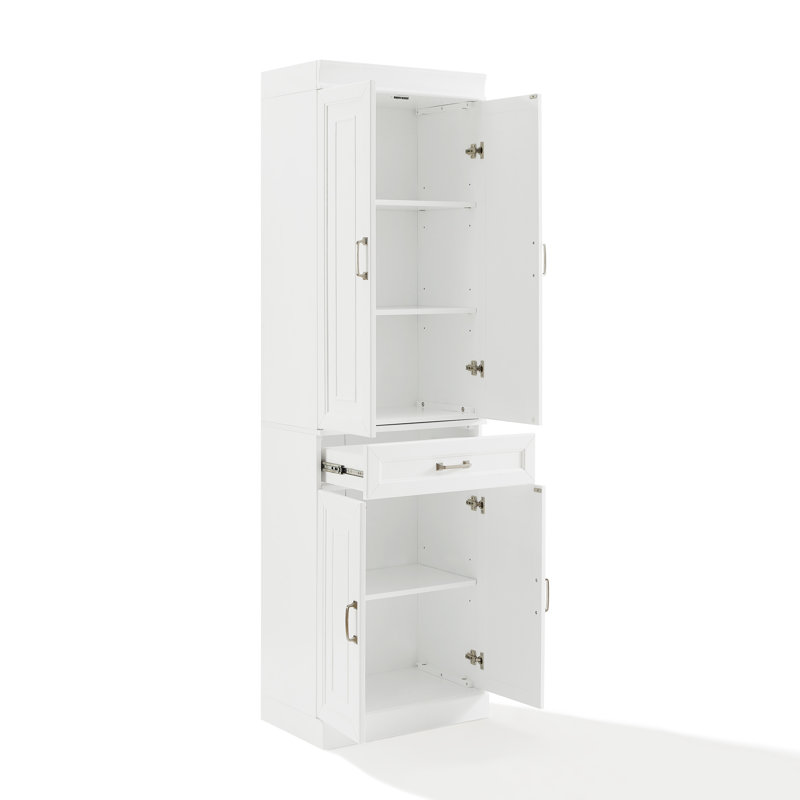Garde-manger 78 po Casner, Blanc, Nickel brossé