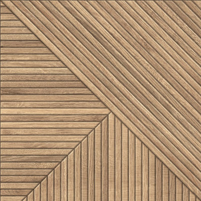 Sake 24 in. x 48 in. Porcelain Fluted Wood-Look Wall Tile (15.49 Sq. Ft. / Case)