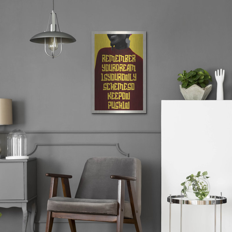  «Keep On Pushin» par NUMA, art mural en métal, 16 po x 24 po, H 24 po x l 16 po