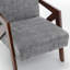 Chaise d'appoint Mid-Century rembourrée en bois d'hévéa avec pieds en bois-1589895408