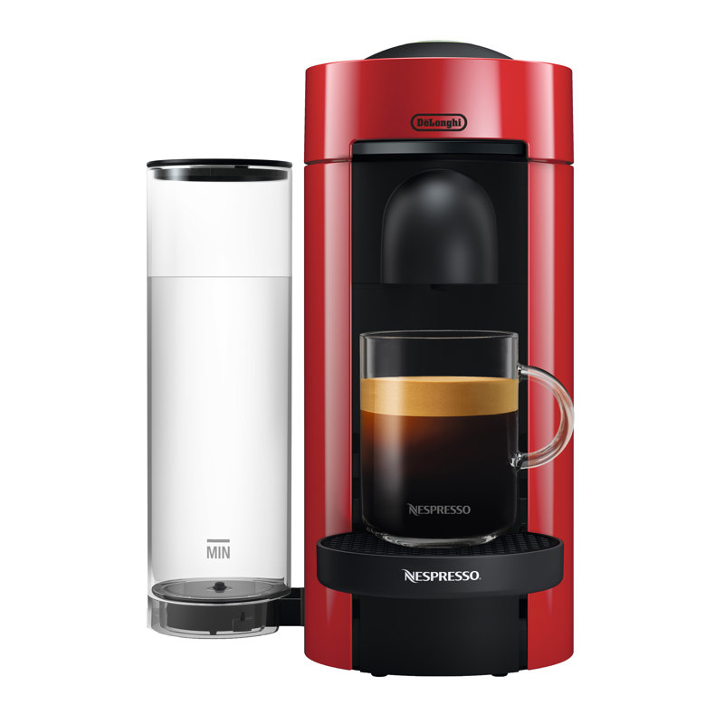 Nespresso VertuoPlus Espresso Machine by De'Longhi, Shiny Red