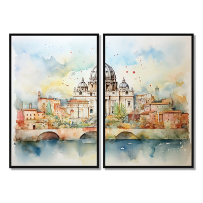 Art mural sur toile, "Rome antique Serenity III"