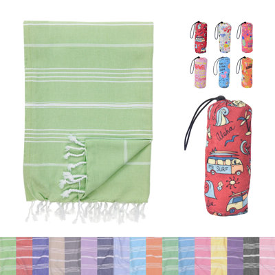 Lime Green Oversized Turkish Cotton Beach Towel