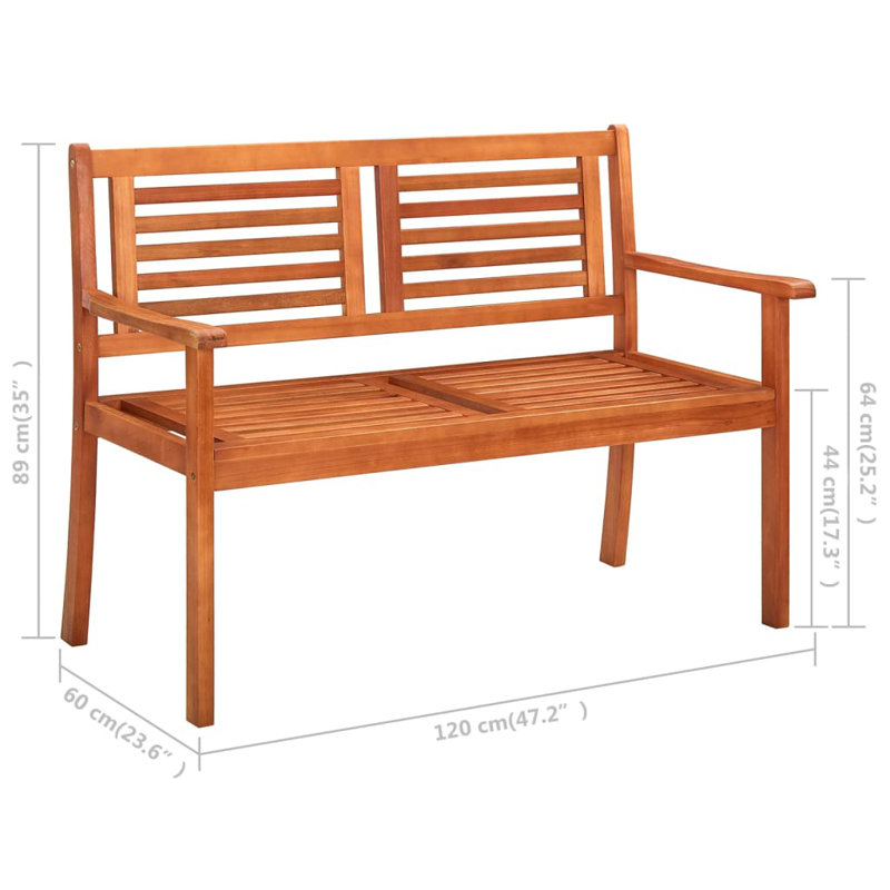 Banc de jardin en bois Goodenche, Rouge