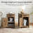 3-Piece Farmhouse Bedroom Set, Queen Bed Frame & 2 Nightstands With Charging Ports-112142575-112142574