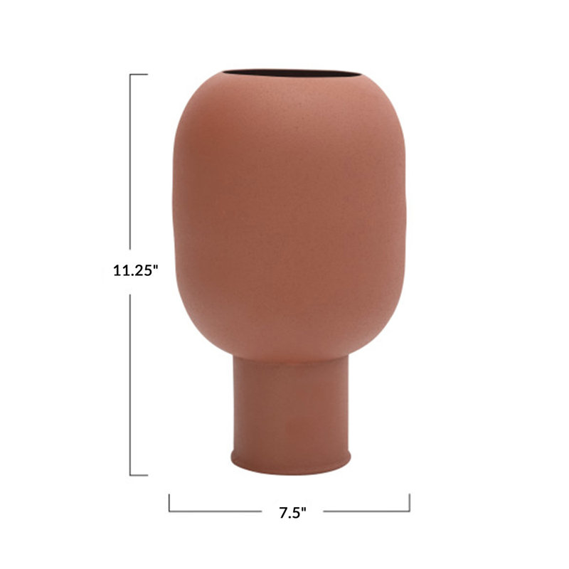 Vase en métal texturé