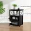 Ensemble de chambre avec lit plateforme et table de chevet en métal 3 pièces Blinni-641607341-641607343