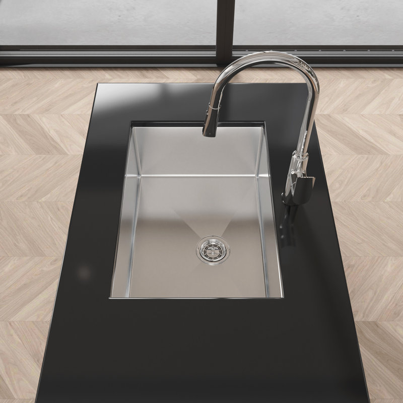 Évier encastré en acier inoxydable de 10 po de profondeur 27 po x 19 po - avec drain de grille et système de cuisine moderne résistant à la condensation pour une évacuation efficace de l'eau