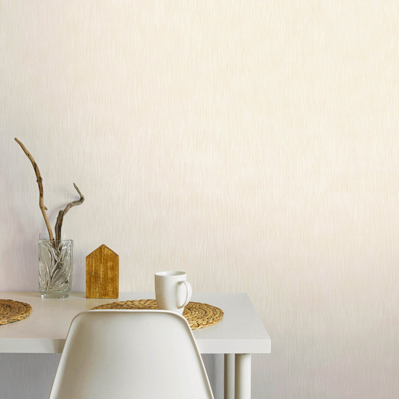 Minoris Textured River Effect Wallpaper Roll, Cream