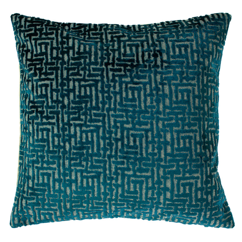 Croom Geometric Square Cushion Cover, Teal