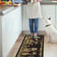 Tapis de couloir de cuisine en caoutchouc antidérapant lavable à la machine
