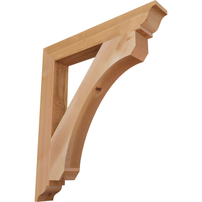 BKTLEC01 Legacy Traditional Rustic Wood Bracket, Western Red Cedar (Smooth), 32"H x 3.5"W x 28"D