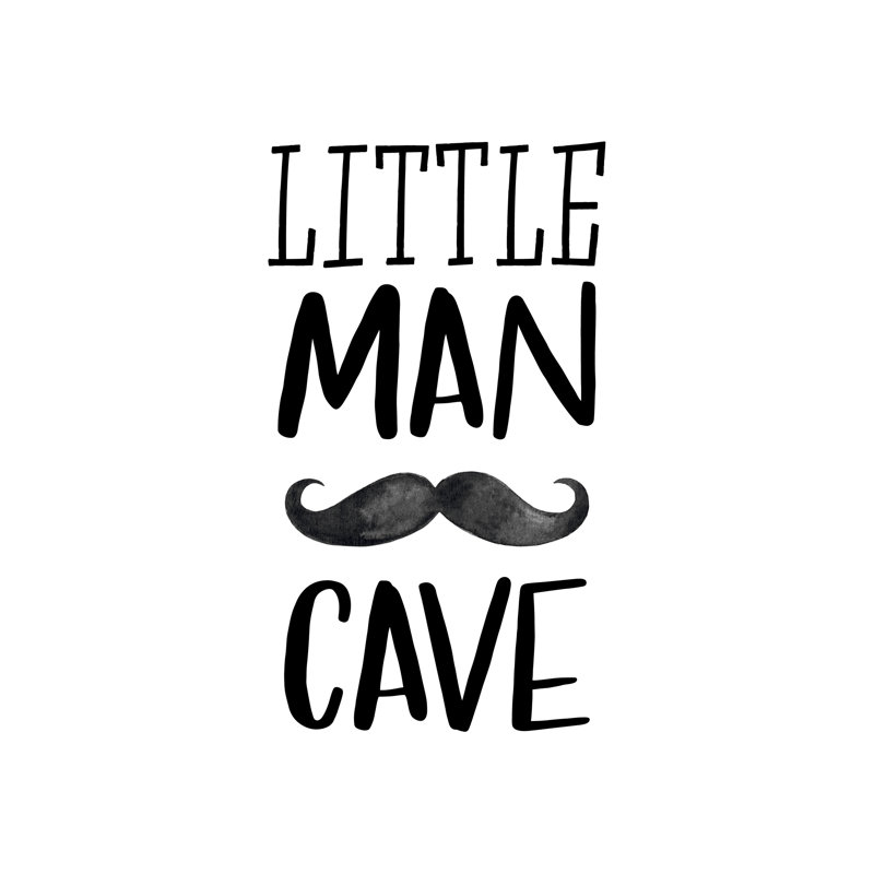 Reproduction d’art sur toile « Little Man cave », H 24 po x l 24 po x P 1,5 po