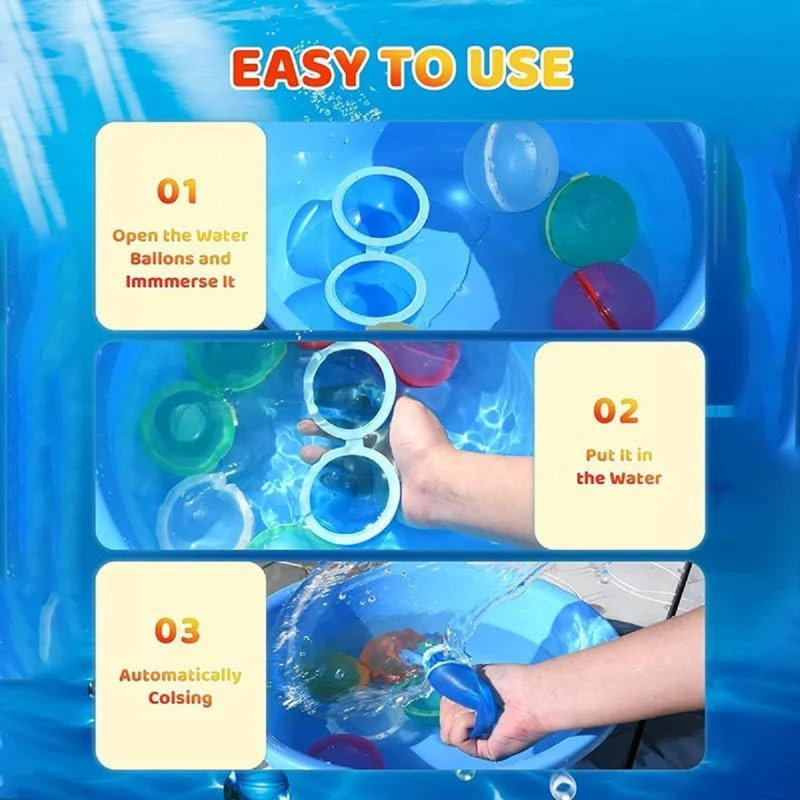 Paquet de 12 ballons d'eau réutilisables Waloo