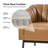 Byanka Industry 27.5" Wide Faux Leather Chair with Channel Tufting and Metal Leg-1202934949