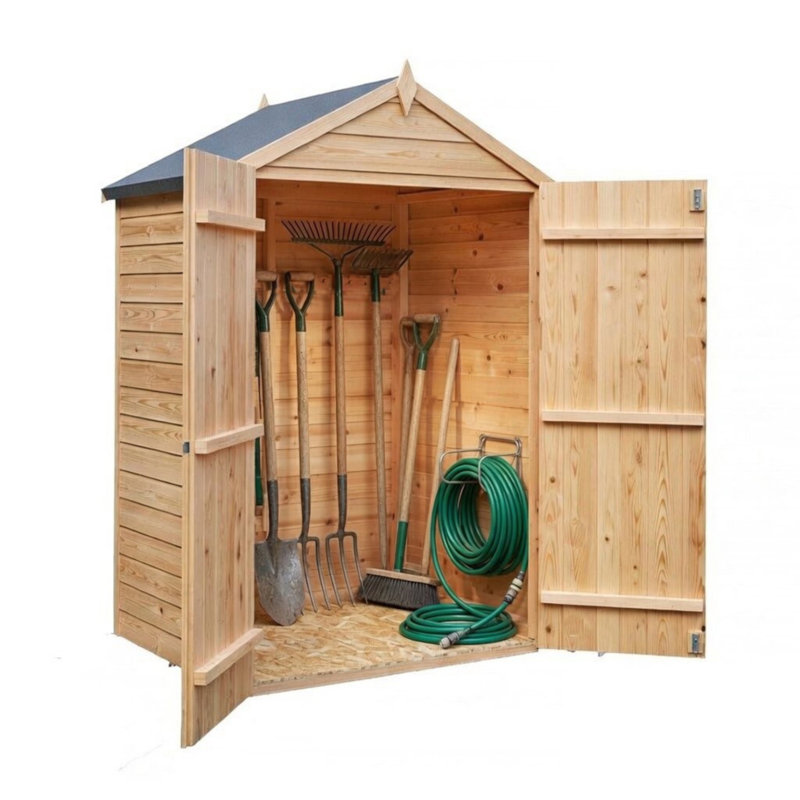 Garden Value 4 Ft. W x 3 Ft. D Overlap Apex Shed, Yes