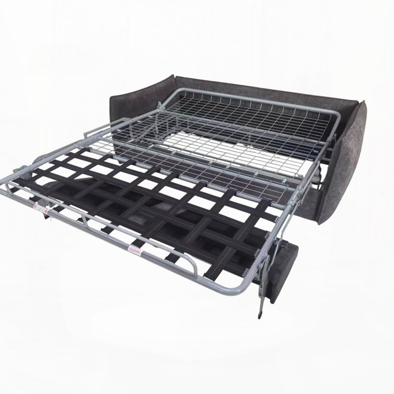 Canapé en chenille avec canapé-lit (grand, matelas inclus), L 78 po, Chenille gris charbon