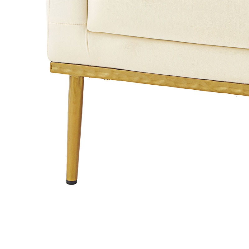 Fauteuil avec accoudoirs et canapé simple, Beige