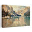 «Golden Glacier Mountain Lake», art mural contemporain abstrait