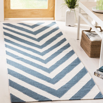 Leilani Chevron Wool Hand Woven Area Rug