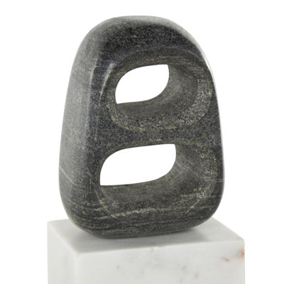 Genuine Marble Oval Decorative Bookends