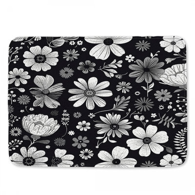 Tapis de bain floral Boho