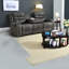 Fauteuil inclinable, canapé manuel en microfibre noir avec confort à 155 degrés pour la maison