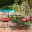 Jayc Metal Patio Bar Table with 1.65" Umbrella Hole
