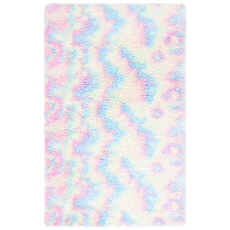 Zariyana Shag Performance Abstract Rug, Rectangle 5' x 7'