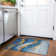 Machine Washable Indoor/Outdoor Xhevrie Blue Rug