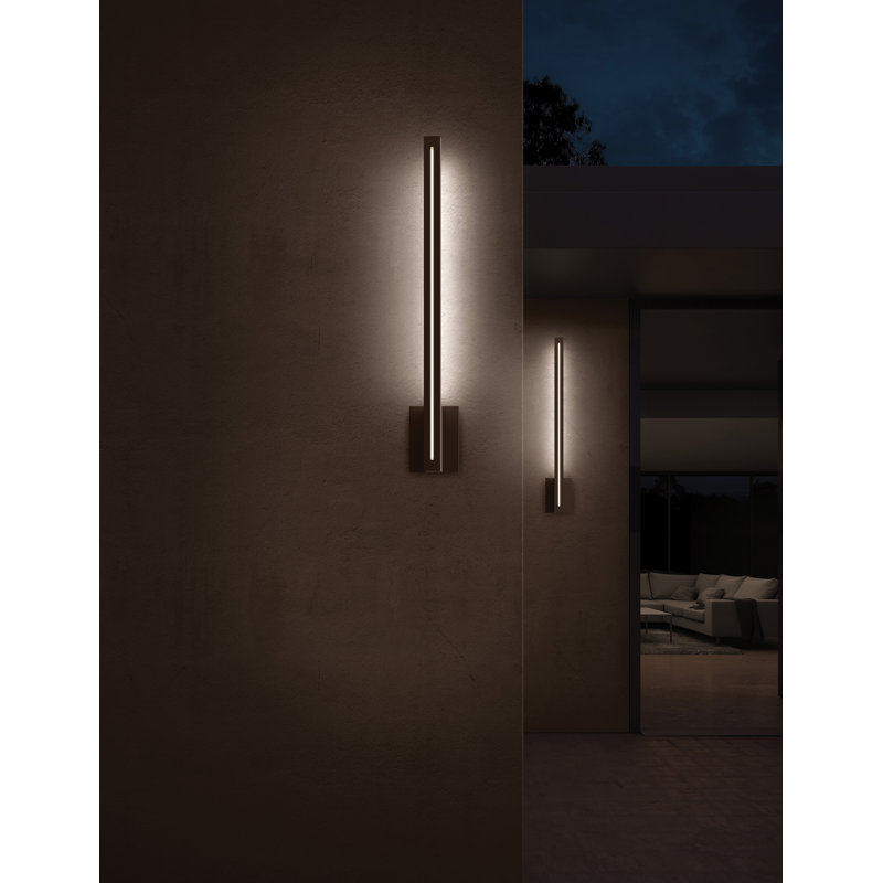 Inside-Out Aluminum LED Wall Light, Textured Bronze-1