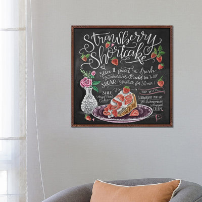 Strawberry Shortcake Recipe 1 Piece Wall Art on Canvas