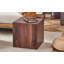 Table basse 16 po x 16 po x 16 po en panneau de fibres à densité moyenne en bois de noyer - Design luxueux, décoration parfaite pour le salon.