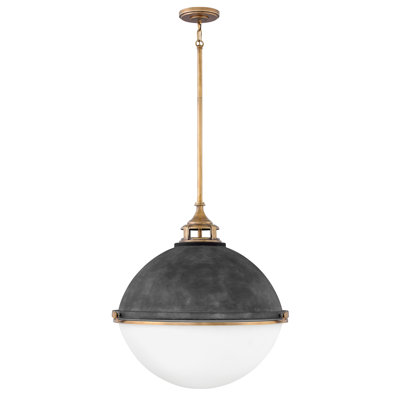 3 - Light Metal Dimmable Globe Chandelier