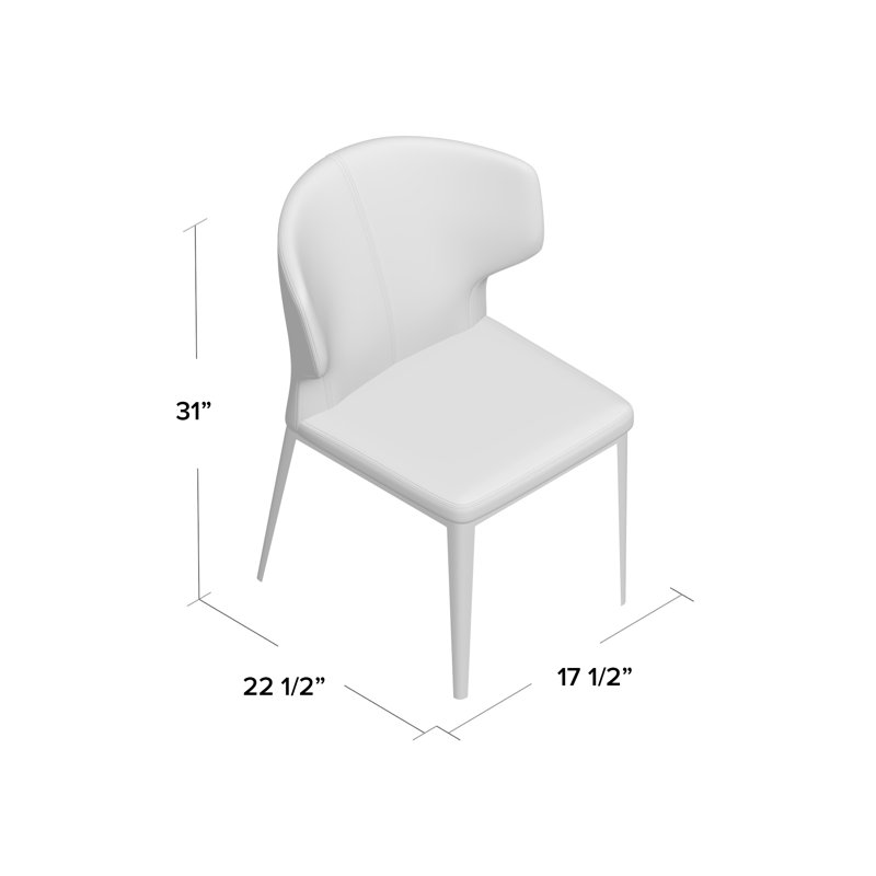 Nakia Upholstered Dining Chair, Beige Faux Leather
