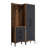 Modern Hall Stand with Metal Legs, Walnut & Anthracite, 47.2 x 78.7 x 13.8 inches | 100% Melamine Coated Particle Board, 0.7 inches Thick | Wall-Mountable, Hanging Coat Rack with Numerous Shelves, Stylish & Functional Design-1938121657