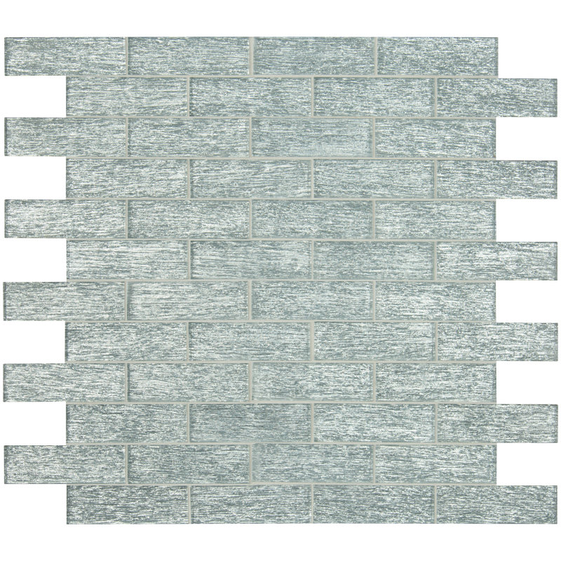 Subway 12 in. x 12 in. Glossy Glass Mosaic Wall Tile, Elaris
