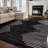 Black White Geometric Diamond 5 x 7 Ft Area Rug for Living Room Hallway