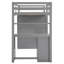 Lit mezzanine avec tiroirs de rangement, bureau et garde-robe - Conception compacte et peu encombrante-2005243598-2005243633