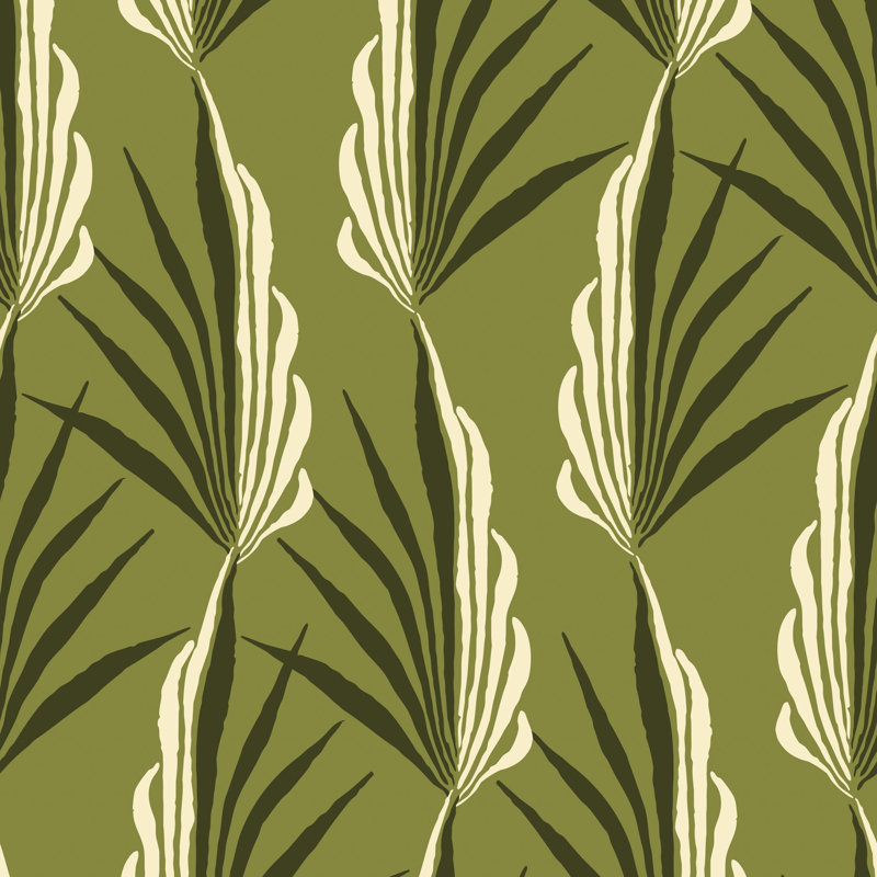 Areca Palm - Light Olive Wallpaper