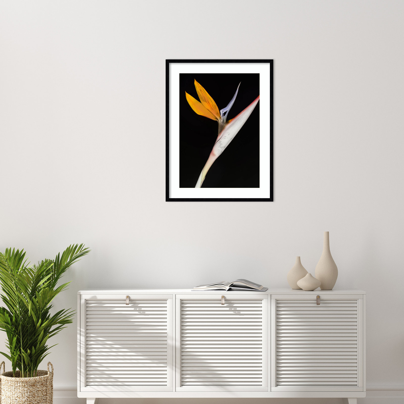 Olcott "Bird of Paradise" Print, Black, 33" H x 25" W