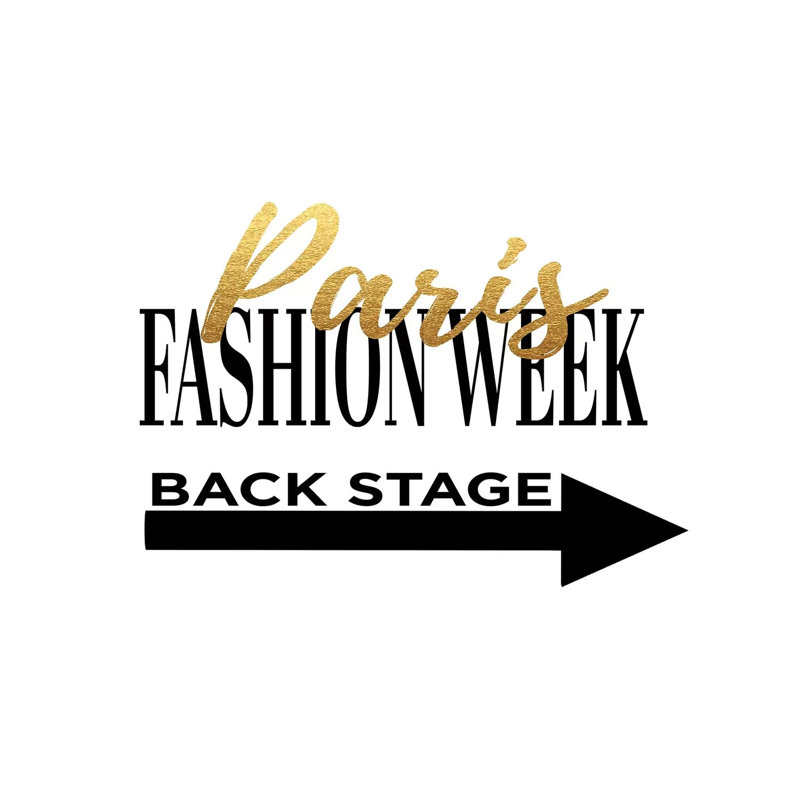 Fashion Week Paris Gold by Amanda Greenwood - Wrapped Canvas Print, 152.5 cm H x 101.5 cm W, Black/Grey/Gold