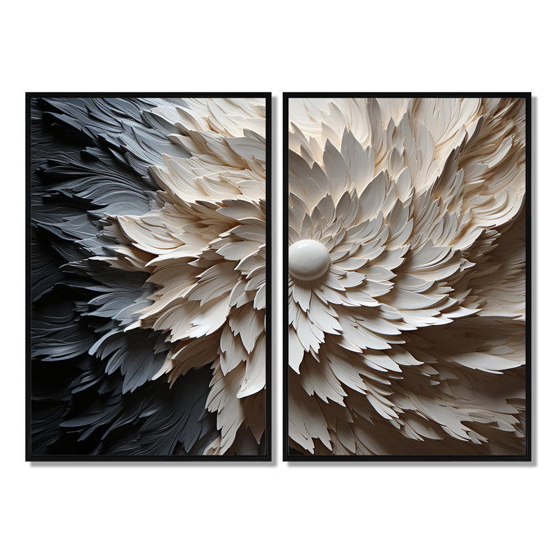 Minimalisme, beauté, sérénité, art mural moderne bleu, 36" H x 48" W, Framed Print without Mat, Black