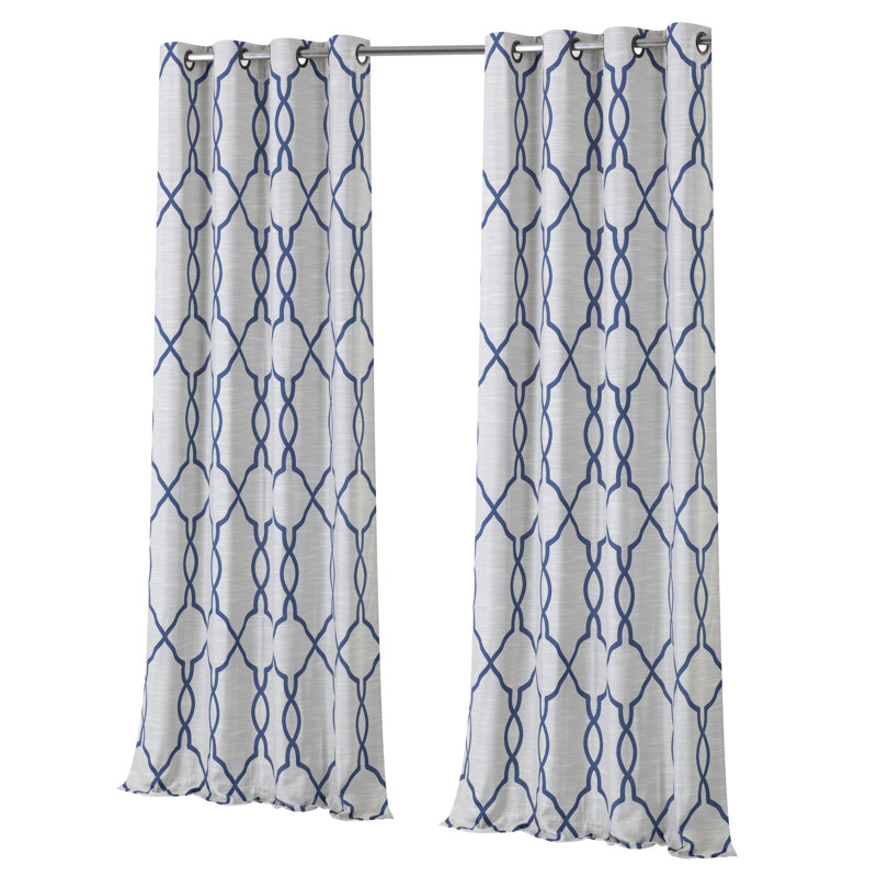 Mallie Room Darkening Curtain Pair, Blue, 50" W x 95" L