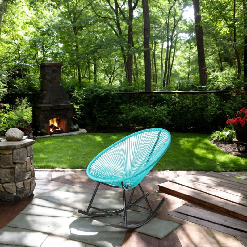 Chaise berçante Oclupaca, Turquoise