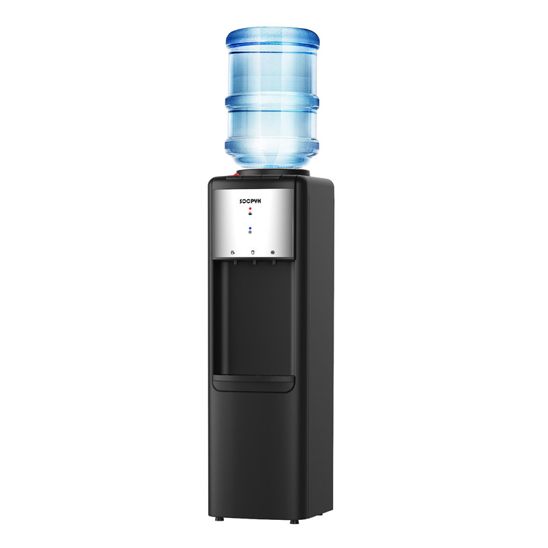 Soopyk Hot And Cold Top Load Water Cooler Dispenser For 3 Or 5 Gallon Bottle With Child Safety Lock Perfect For Home And Office Black