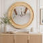 Miroir mural rond en rotin avec cadre en bois naturel-662590233
